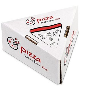 Calcetines en caja de Pizza